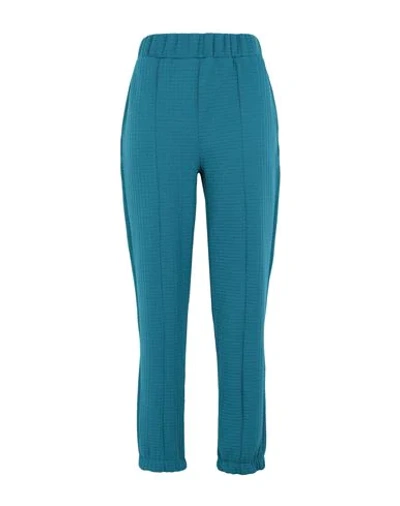 Shop Topshop Bubble Quilt Jogger Woman Pants Deep Jade Size S Polyester, Elastane In Green