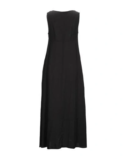 Shop Caliban Woman Long Dress Black Size 12 Lyocell, Linen