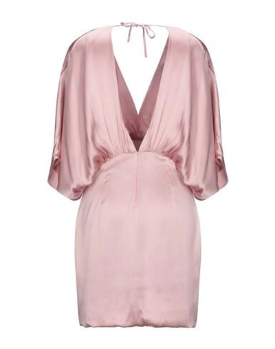 Shop Semicouture Woman Mini Dress Pastel Pink Size 6 Acetate, Silk