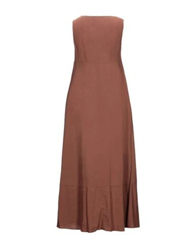 Shop Caliban Long Dresses In Brown