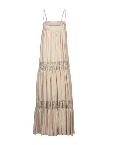 Shop Lavi Long Dresses In Beige