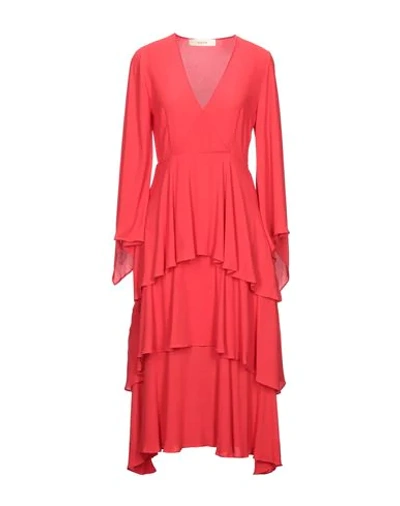 Shop Jucca Woman Midi Dress Red Size 8 Polyester