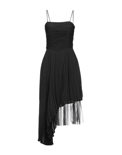 Shop Jucca Woman Midi Dress Black Size 8 Polyester, Polyamide