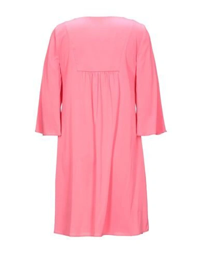 Shop Biancoghiaccio Woman Mini Dress Fuchsia Size 4 Polyester In Pink