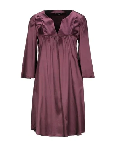 Shop Biancoghiaccio Woman Mini Dress Deep Purple Size 4 Polyester