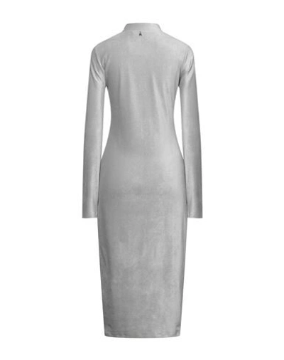 Shop Patrizia Pepe Midi Dresses In Light Grey
