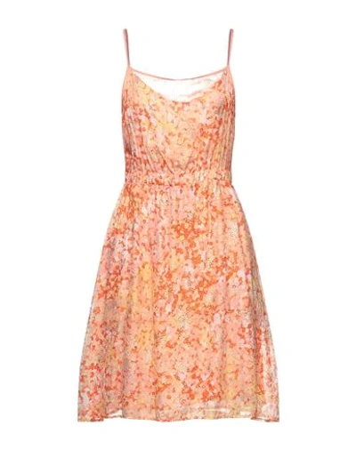 Shop Cafènoir Woman Mini Dress Orange Size 6 Polyester, Viscose