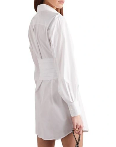 Shop Redemption Woman Mini Dress White Size 4 Cotton, Elastane