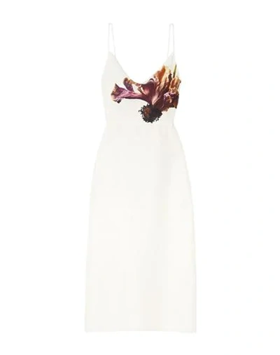 Shop Jason Wu Collection Woman Midi Dress White Size 10 Silk