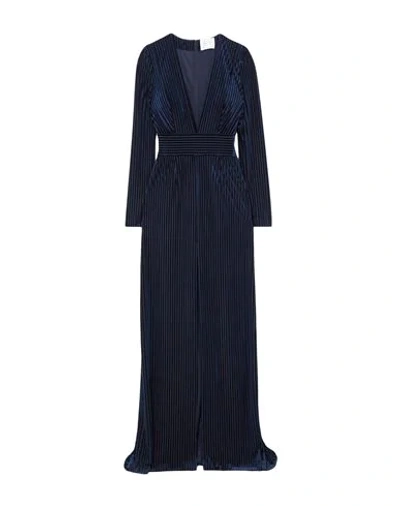 Shop Galvan  London Galvan London Woman Maxi Dress Midnight Blue Size 10 Polyester, Elastane