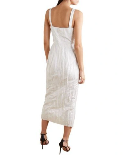 Shop Jason Wu Collection Woman Midi Dress White Size 8 Viscose, Cotton, Stainless Steel
