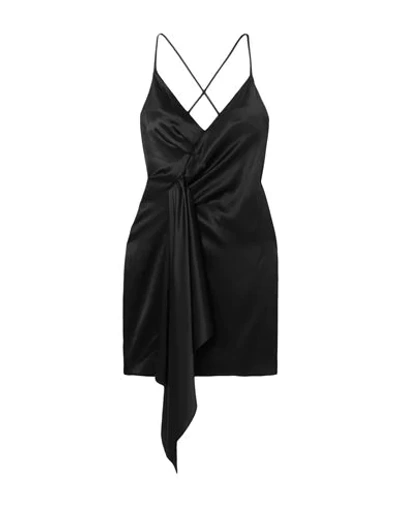 Shop Cushnie Woman Mini Dress Black Size 6 Silk