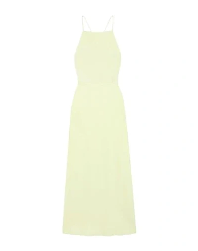 Shop Jason Wu Collection Woman Maxi Dress Light Yellow Size 14 Acetate, Viscose, Cotton