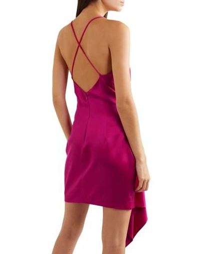 Shop Cushnie Woman Mini Dress Fuchsia Size 2 Silk In Pink