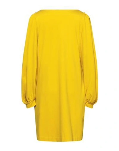 Shop Dorothee Schumacher Woman Mini Dress Ocher Size 4 Viscose, Polyamide, Elastane In Yellow