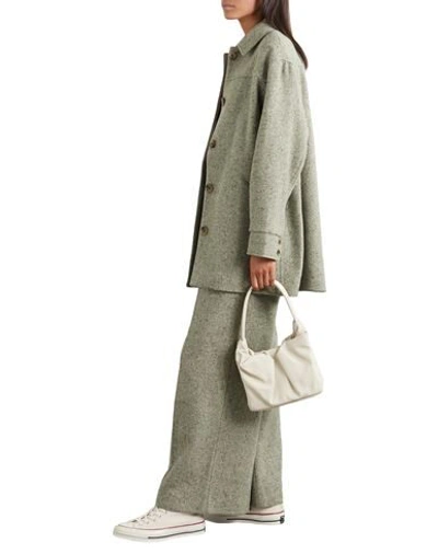 Shop Alexa Chung Alexachung Woman Coat Green Size 6 Wool, Acrylic, Polyester