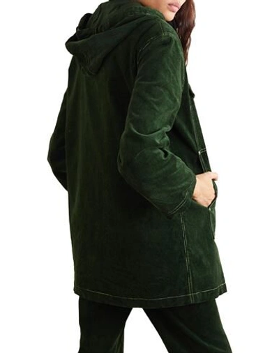 Shop Alexa Chung Overcoats In Dark Green