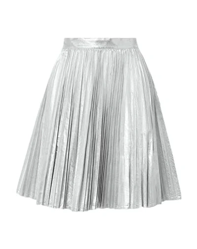 Shop Pushbutton Woman Midi Skirt Silver Size M Polyester, Rayon