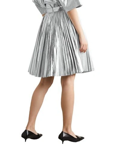 Pushbutton Midi Skirts In Silver