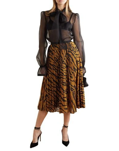 Shop Adam Lippes Woman Midi Skirt Brown Size Xl Polyester
