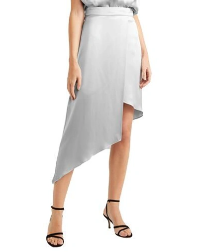 Shop Cushnie Woman Midi Skirt Light Grey Size 10 Silk