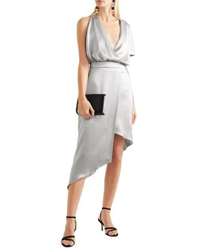 Shop Cushnie Woman Midi Skirt Light Grey Size 10 Silk