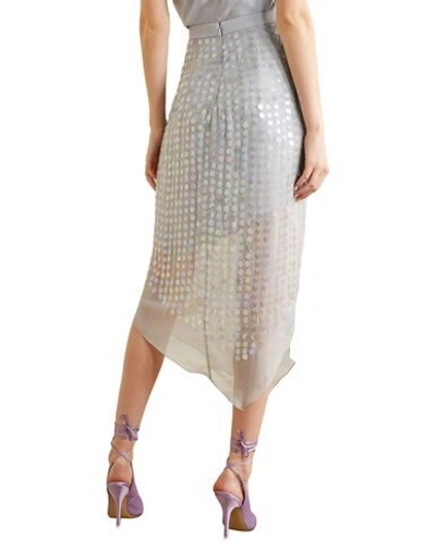 Shop Cushnie Woman Midi Skirt Light Grey Size 12 Silk