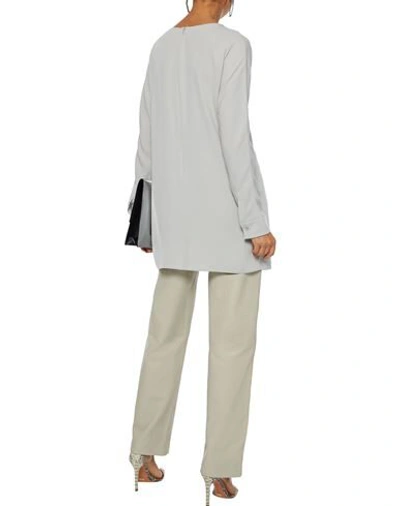 Shop Akris Blouses In Light Grey