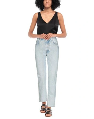 Ssheena Striped Straight-leg Jeans In Blue