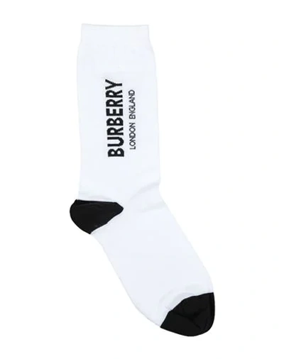 Shop Burberry Short Socks In White