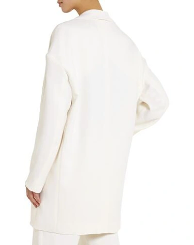 Shop Rosetta Getty Overcoats In Ivory