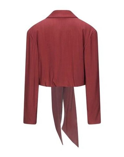 Shop Rosie Assoulin Suit Jackets In Brick Red