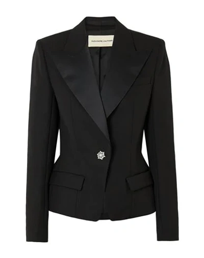 Shop Alexandre Vauthier Woman Suit Jacket Black Size 10 Wool, Polyester