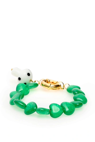 Shop Timeless Pearly Hearts Bracelet In Variante Abbinata (green)