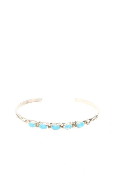 Shop Jessie Western Cuff Bracelet In Silver Turquoise (silver)
