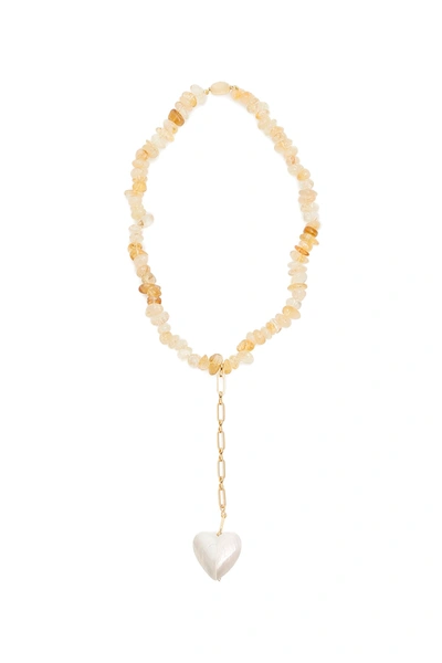 Shop Timeless Pearly Quartz Necklace In Variante Abbinata (white)