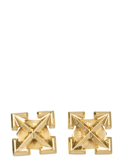 Shop Off-white Mini Arrow Earrings In Oro