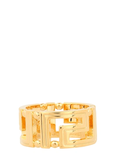Shop Versace Greek Ring In Oro