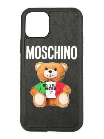 Shop Moschino Iphone Xi Pro Italian Teddy Bear Cover In Nero