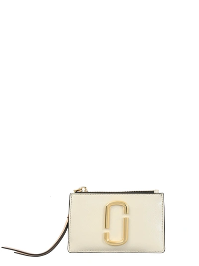 Shop Marc Jacobs The Snapshot Top Zip Multi Wallet In Beige