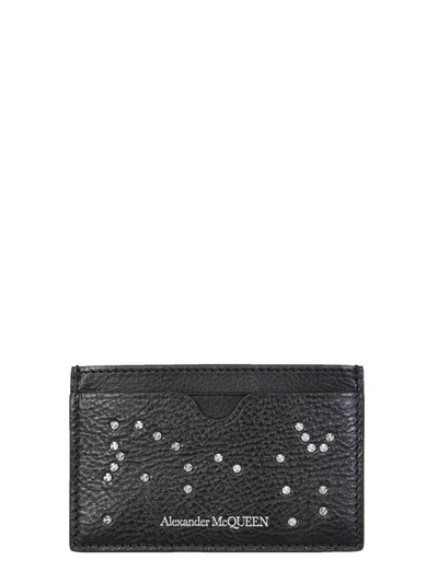 Shop Alexander Mcqueen Card Holder With Studs In Nero