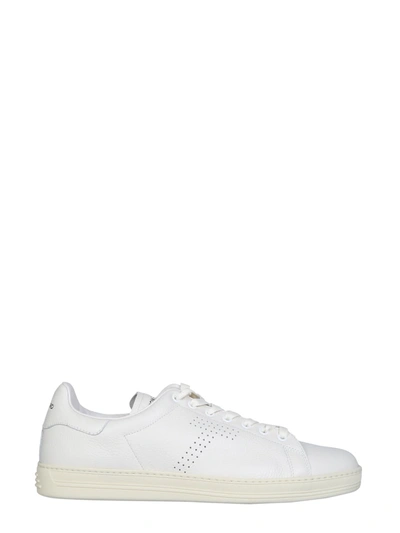 Shop Tom Ford Low Sneakers In Bianco