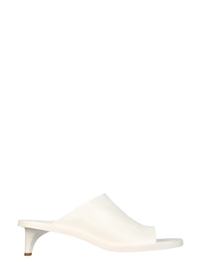 Shop Jil Sander Sandals With Heel In Bianco