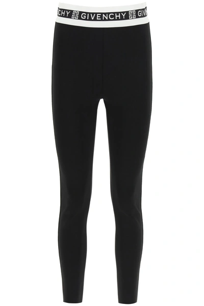 Shop Givenchy Leggings With Logo In Black (black)