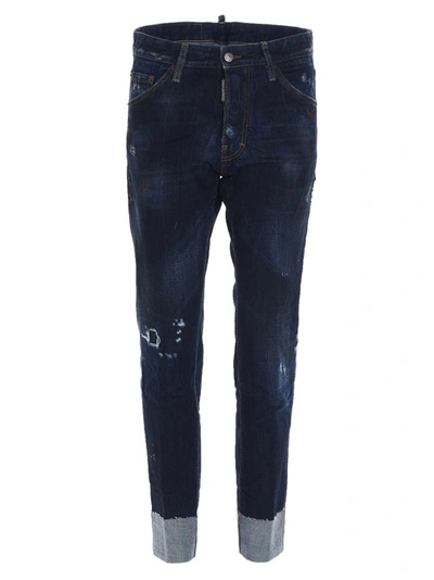Shop Dsquared2 Cool Guy Cropped Jeans In Blue