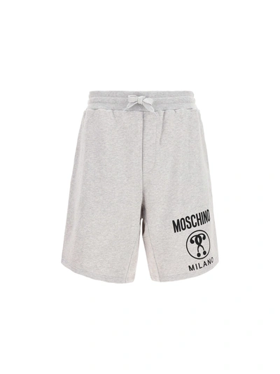 Shop Moschino Bermuda Shorts In Grey