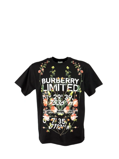 Shop Burberry Munlow - Montage Print Cotton Oversized T-shirt In Black