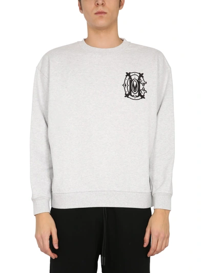 Shop Marcelo Burlon County Of Milan Monogram Sweatshirt In Bianco
