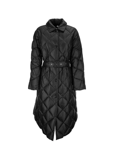 Shop Burberry Mablethorpe - Diamond Quilted Coat In Nylon Canvas In Black