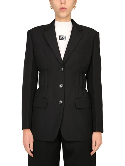 Shop Alexander Wang Single-breasted Jacket In Nero